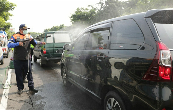Pasca Dievaluasi, 18 Posko Sterilisasi di Pintu Masuk Surabaya Kembali Dibuka