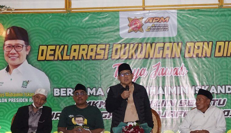 Gus Muhaimin Kunjungi&nbsp;Mojokerto, Asosiasi Perajin Deklarasikan Diri Berikan Dukungan Capres 2024
