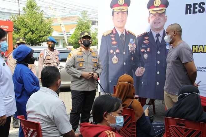 Polres Kediri Kota "Gerebek" 1 Juta Vaksinasi
