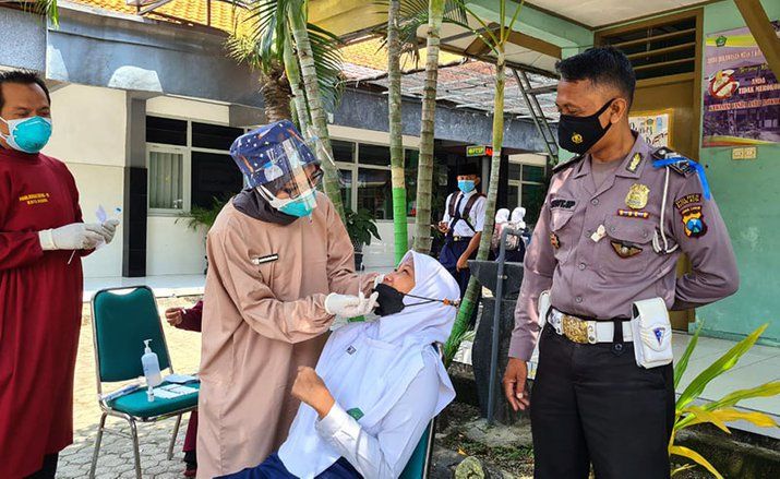 Cegah Terjadinya Klaster PTM, Polres Kediri Kota Lakukan PPSS