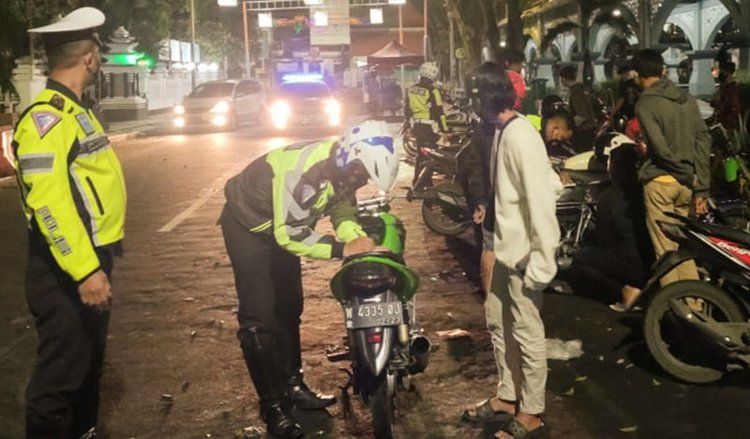 Razia Motor Knalpot Brong, 20 Motor Diamankan