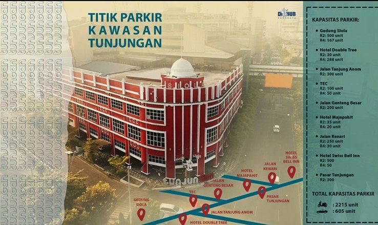 Ini Aturan Dilarang Parkir di Kawasan Wisata Jalan Tunjungan yang Diberlakukan
