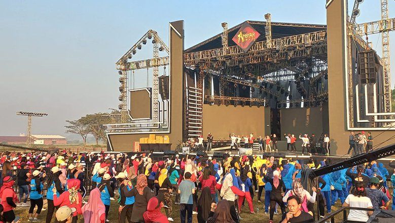 Rangkaian HUT Kota Mojokerto ke 105, Senam Bugar Bareng Ning Ita