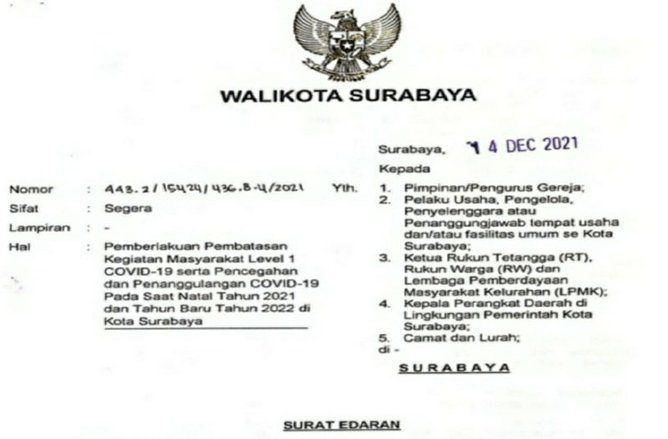 SE Natal dan Tahun Baru 2022 Resmi Dikeluarkan, Ini Penjelasan dan Detail Aturannya