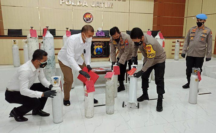 Di Tengah Pandemi Jual Oksigen Dengan Harga Dua Kali Lipat, Tiga Warga Sidoarjo Diamankan