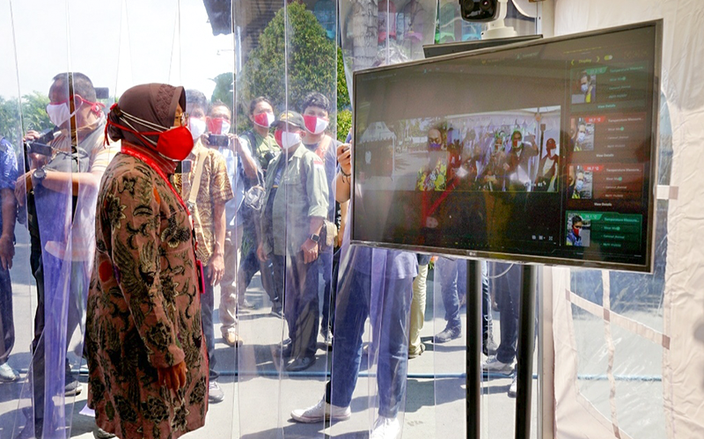 Meminimalisir Covid-19, Balai Kota Surabaya Dipasang <em>Thermal Scanner</em>