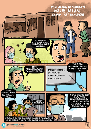 Masuk Surabaya Wajib Rapid Test dan Swab