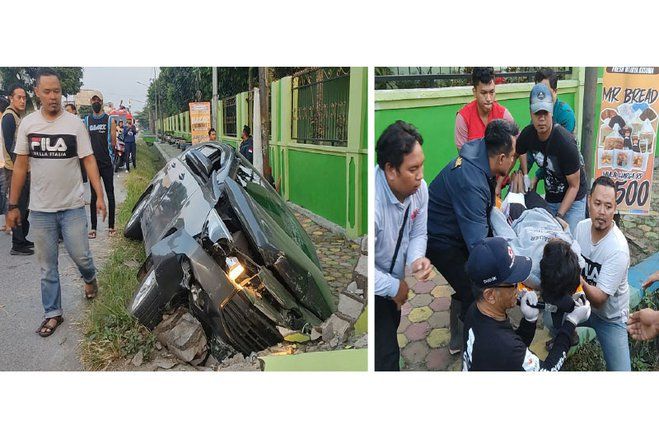 Innova Reborn Masuk Parit, Tujuh Penumpang Terluka