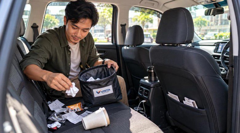 Struk dan Sampah Kecil Bikin Kabin Mobil Berantakan