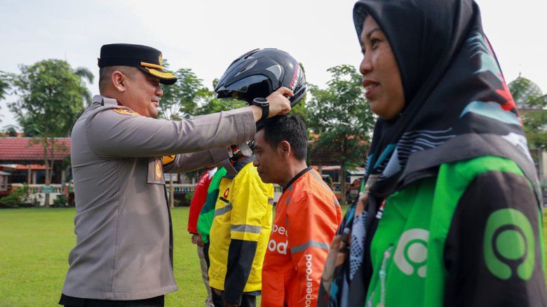 Gelar Apel Ojol Kamtibmas, Polres Jombang Perkuat Sinergi dengan Pengemudi Ojek Online