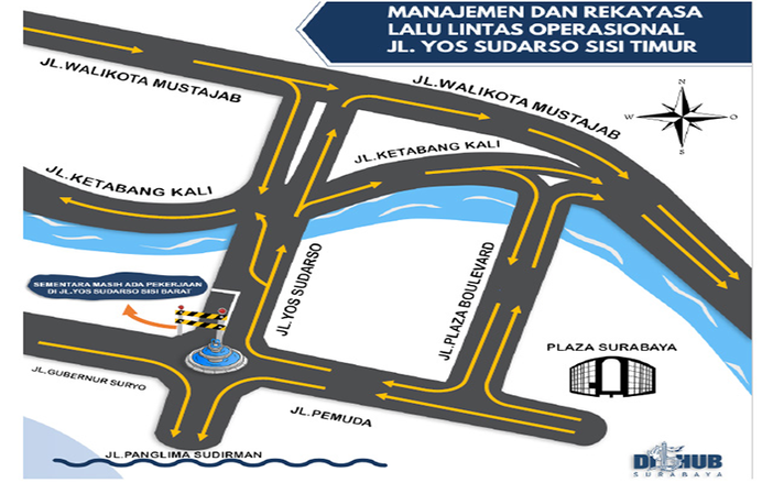 Mulai Besok, Jalan Yos Sudarso Surabaya Sisi Timur Dibuka