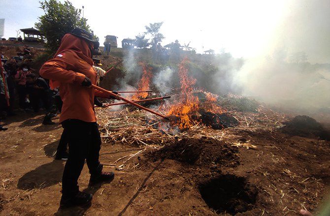 Lahan Hutan di Mojokerto, Bupati Ikfina Perintahkan Pos Siaga 24 Jam di Musim Kemarau