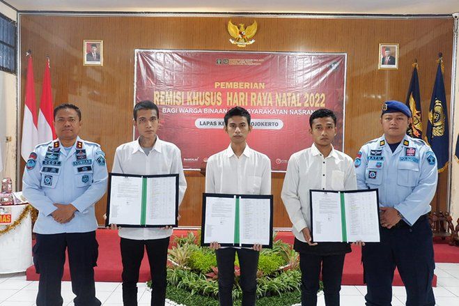 Kado Natal, Tiga Napi Lapas Mojokerto Dapat Remisi Khusus