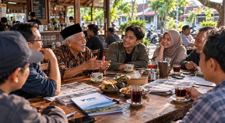 Nongkrong Lintas Generasi Hidup di Warung Kopi