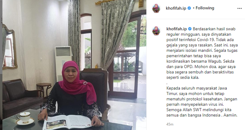 Isolasi Mandiri, Wagub: Gubernur Kondisinya Sehat