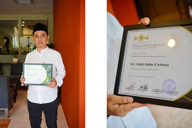 Salah Satu Pendiri NU, Gus Barra Wakilkan Sang Kakek "KH Abdul Halim" Terima Penghargaan di Malam Anugerah 1 Abad NU