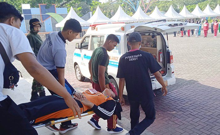 Diduga Kelelahan, Satu Peserta Latihan Paskibra&nbsp;Lamongan Pingsan