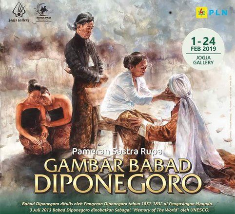 Lukisan tentang Babad Diponegoro Dipamerkan di Yogyakarta