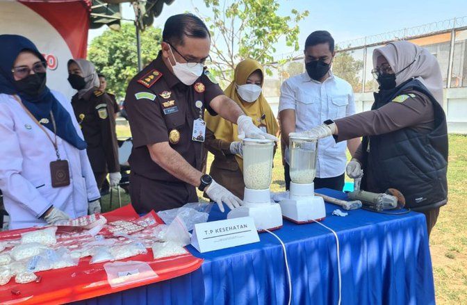 Narkotika Mendominasi Perkara di Mojokerto, 813,9 Gram Sabu Dimusnahkan