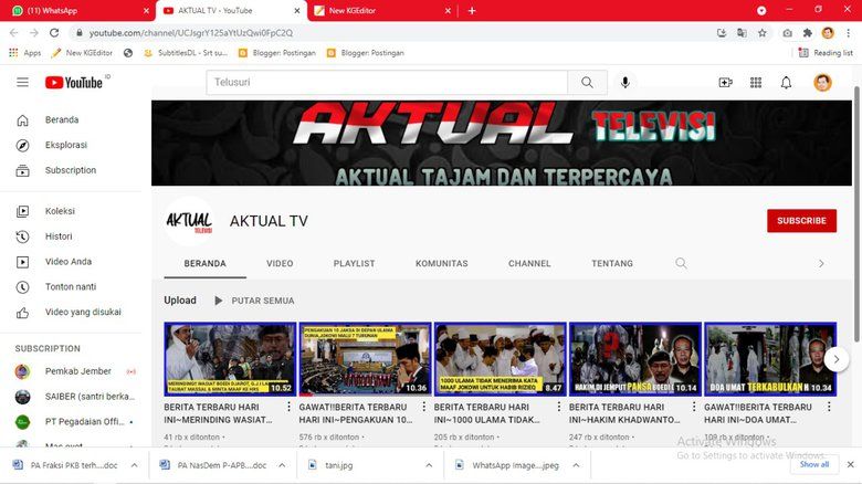 IJTI Dukung Polisi Usut Pelanggaran ITE Tayangan Youtube Aktual TV
