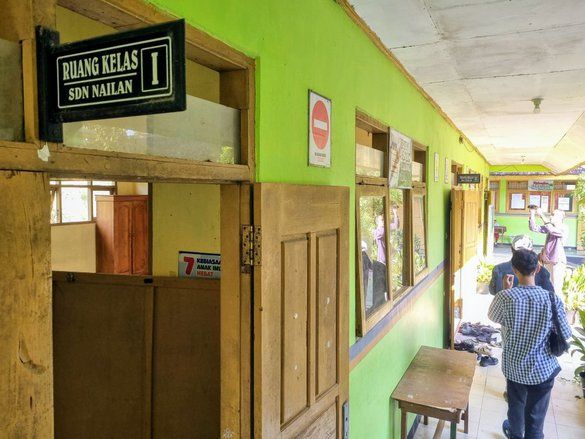 Hari Pertama Masuk Sekolah, SDN Nailan Ponorogo Tanpa MPLS