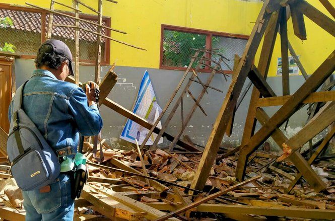 Lagi, Atap Gedung SDN di Pelosok Jember Ambruk