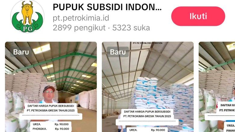 Ramai Pupuk Bersubsidi di Bawah HET Dipastikan dari Akun Medsos Palsu