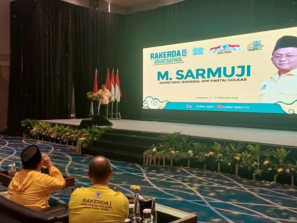 Di Rakerda Partai Golkar Jatim, Sarmuji Ingatkan Sejarah Partai  