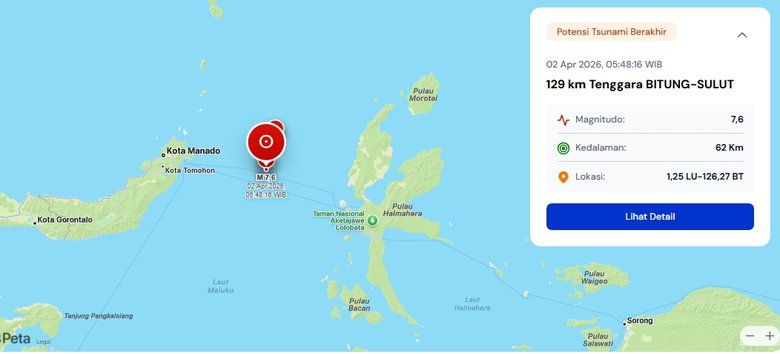Pantai-Pantai Ini Alami Tsunami akibat Gempa di Bitung Sulut 