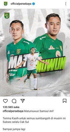Perpisahan Persebaya dengan Samsul Arif pada Bursa Transfer Liga 1