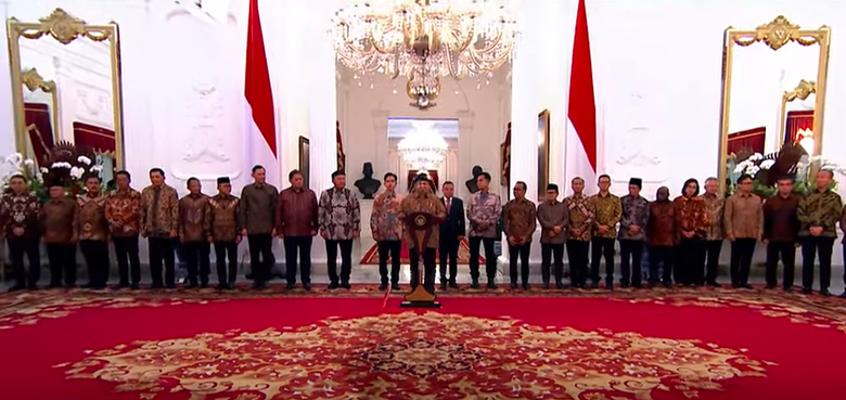 48 Menteri Kabinet Merah Putih, Akademisi hingga Tim Sukses Jokowi dan Prabowo