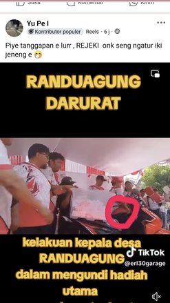Viral Video Tuduhan Curang Undian Jalan Sehat Berhadiah Motor, Ini Tanggapan Kades Randuagung Gresik