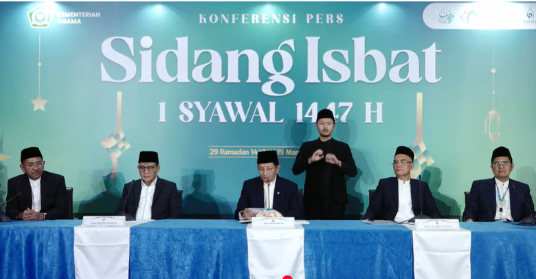 Pemerintah Tetapkan 1 Syawal 1447 Hijriah Jatuh pada Sabtu Besok
