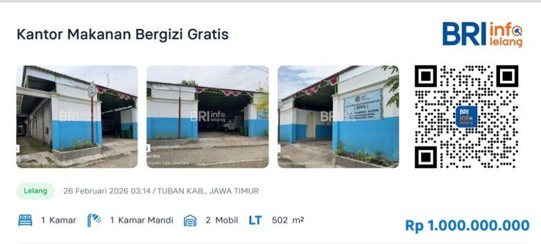 Dapur MBG di Plumpang Tuban Sempat Dilelang BRI