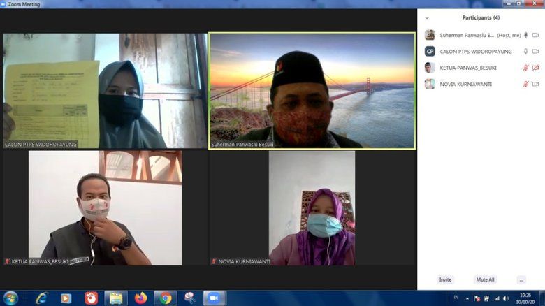 Cegah Klaster Covid Pilkada, Bawaslu Situbondo Seleksi 1.305 Calon Pengawas TPS Secara Daring