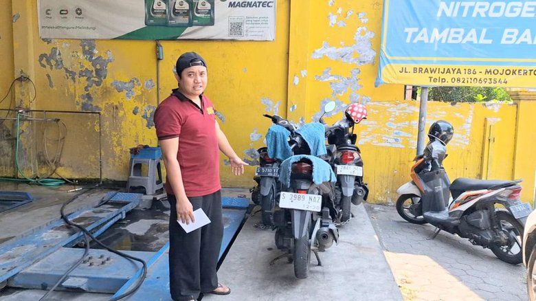Motor Pemilik Bengkel di Mojokerto Dicuri saat Siang Bolong