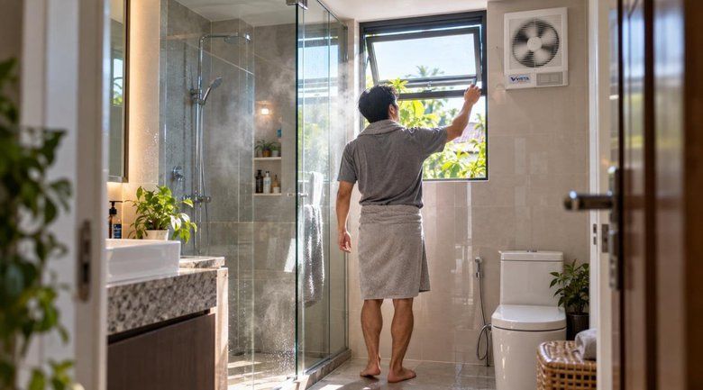 Ventilasi Kamar Mandi Membantu Kendalikan Lembap
 