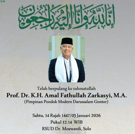 Prof Amal Fathullah, Satu Pimpinan Pondok Modern Gontor Wafat