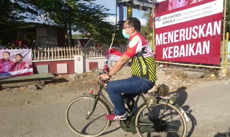 Bacalon Wali Kota Surabaya Eri Cahyadi Siapkan Shelter dan Kawasan Khusus Pesepeda