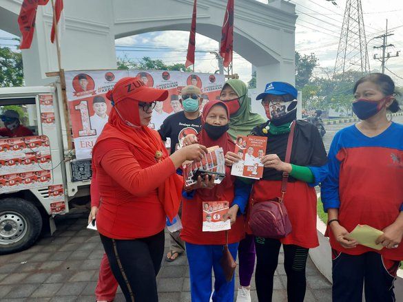 PDIP Surabaya Turunkan Jurkam Kampung, Kampanyekan Eri-Armuji