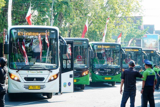 15 Bus Trans Jatim Rute Gresik-Lamongan PP Beroperasi, Tarifnya Super Murah