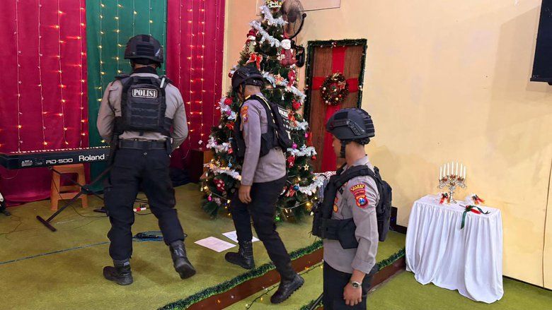 Sterilisasi Gereja menjelang Natal, Ini Sasaran Samapta Polres Madiun