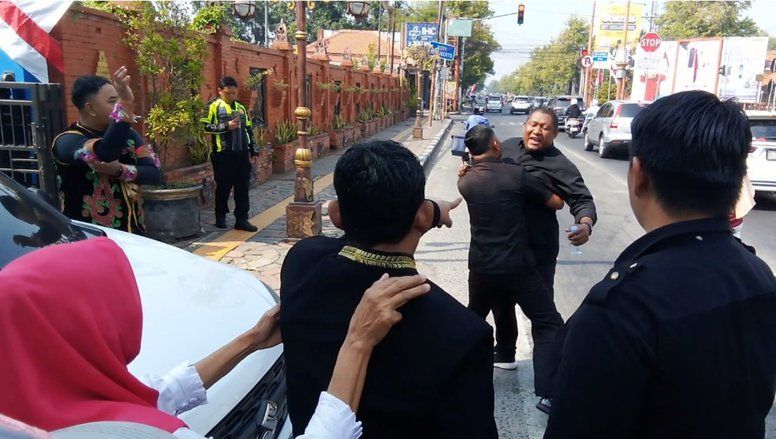 Demo Dugaan Mafia Tanah di BPN Mojokerto Sempat Memanas
