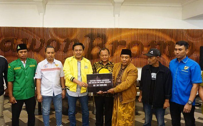 Donasi Disalurkan, Golkar Jatim: Simbol Persaudaraan Arek Malang dan Suroboyo