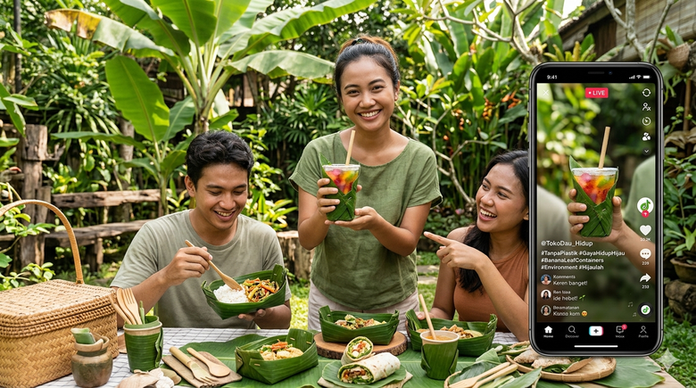 Harga Plastik Melejit, Konten Penggunaan Daun Pisang untuk Bungkus Bermunculan