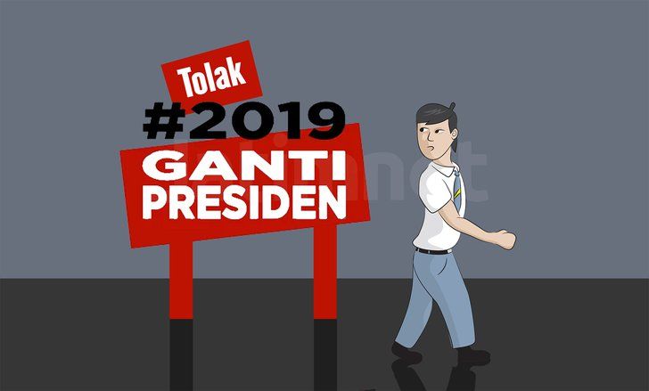 Mahasiswa Jalan Mundur Tolak Deklarasi #gantipresiden2019