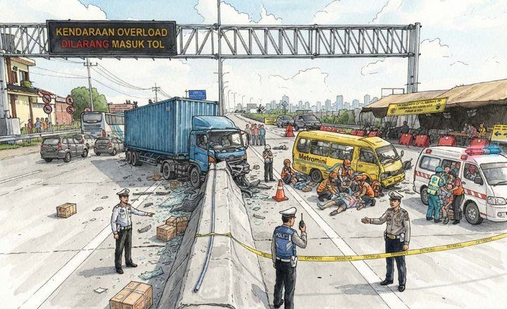 Kecelakaan Maut di Tol Solo-Ngawi, Satu Penumpang Meninggal