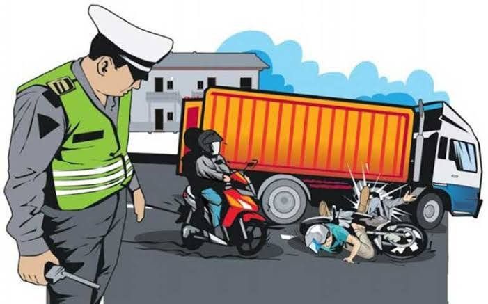 Niat Mendahului, Pengendara Motor Meninggal Dunia Terlindas Kontainer Jalur di Mojokerto