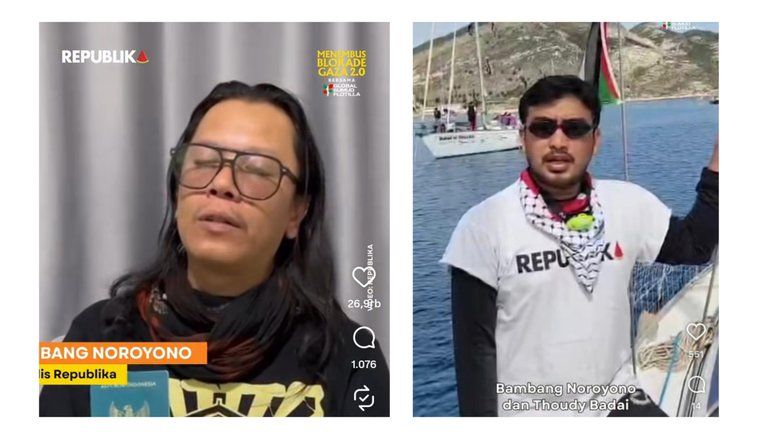 2 Jurnalis Republika dan Aktivis Kemanusiaan Ditahan Israel