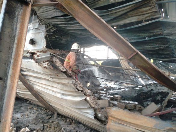Kandang Ternak Ayam di Jatirejo Mojokerto Terbakar